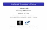 Conformal Superspace -Modelstquella@unimelb/pdf/Edinburgh20100120.pdf · Adding curvature and supersymmetry... Appearances of superspace ˙-models String theory Quantization of strings
