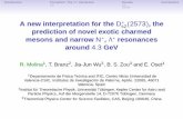 Ds prediction of novel exotic charmed N Λ resonances ... · Introduction Formalism: The VV interaction Results Conclusions A new interpretation for the D∗ s2(2573), the prediction