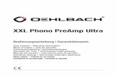 XXL Phono PreAmp Ultra BDA - produktinfo.conrad.com · GER 2 3 XXL Phono PreAmp Ultra Vielen Dank, dass Sie sich für ein Oehlbach®-Qualitätsprodukt entschieden haben. Bitte lesen