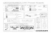 OPTOTRONIC LED Power Supply - dammedia.osram.info · tion pour tc max. = 75 °C, afin de répondre aux critères MM (montage sur surfaces normalement inflammables) selon la norme