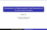 Introduction to Mathematical Fluid Dynamics-IIIruediger/pages/vortraege/ws1011/mengxu/... · Introduction to Mathematical Fluid Dynamics-III The Navier-Stokes Equations Meng Xu Department
