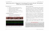 Bioelectric Signal Analog Front-End Module Electrocardiograph · PDF fileprecordial unipolar lead. Additional configurability is included via a self-generated voltage reference (located