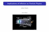 Julian Heeck 24.9 - Max Planck Society · The Big Bang Theory Julian Heeck Implications of In ation on Particle Physics 1/26