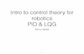 Intro to control theory for robotics PID & LQGanderson/teach/comp790a/slides/2015-02-18... · Cite: Nguyen Duy Cuong, Nguyen Van Lanh, and Dang Van Huyen, "Design of LQG Controller