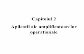 Capitolul 2 Aplicatii ale amplificatoarelor operationale · 2.2. Aplicatii ale amplificatoarelor operationale - + a v v o i a → ∞ v i → 0 AO ideal • impedanta de intrare infinita