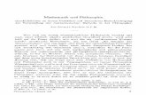 Mathematik und Philosophie. - philosophisches- fileMathematik und Philosophie 19 mathematischen Wissenschaften um die Wende dee 5. und 4. Jahr­ hunderts mußten einen tiefen Eindruck