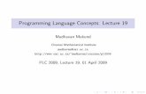 Programming Language Concepts: Lecture 19 madhavan/courses/pl2009/slides/lecture19-  · PDF fileAdding types to λ-calculus The basic λ-calculus is untyped The ﬁrst functional