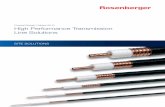 Coaxial Feeder Cables 50 Ω High Performance Transmission ... · 2 Rosenberger Site Solutions – Much More Than Technology The Rosenberger Site Solutions Group designs, manufactures