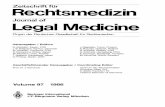 Rechtsmedizin Legal Medicine - epub.ub.uni-muenchen.de · Zeitschrift für Rechtsmedizin Journal of Legal Medicine Organ der Deutschen Gesellschaft für Rechtsmedizin Herausgeber