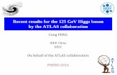 Recent results for the 125 GeV Higgs boson by the ATLAS ... · PDF fileRecent results for the 125 GeV Higgs boson by the ATLAS collaboration Cong PENG IHEP, China DESY On behalf of
