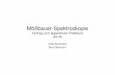 Mößbauer-Spektroskopie · Mößbauer-Spektroskopie Vortrag zum apparativen Praktikum SS 05 Hella Berlemann Nora Obermann