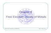 Chapter 6. Free Electron Theory of Metals - YUyu.ac.kr/~hyulee/ssp_lecture/Chap6.pdf · Electronic Properties of Materials Hee Young Lee Chapter 6. Free Electron Theory of Metals