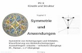 Symmetrie und Anwendungen - TU Braunschweig · x,y,z. 3 0 . 1 Anzahl ruhende Atome 4 . 1 2.2 . Γ total. 12 0 2 1. Summiere die Charaktere für die Transformation der x, y und z-Achsen
