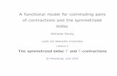 A functional model for commuting pairs of contractions and ...nicholas/slides/2016/Lecture2.pdf · A functional model for commuting pairs of contractions and the symmetrized bidisc