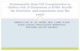 Hematopoietic Stem Cell Transplantation in children with β ...hematology-sa.org/en/wp-content/uploads/2018/03/Jeddah-Saudi-Socaiety... · ABDULLAH H. AL JEFRI, MD, CABP, FAAP KING