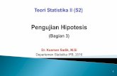 Teori Statistika II (S2) - Bogor Agricultural - Teori Statistika II/12-TS II S2... · PDF fileor equivalently, k' — zoa / N/F Thus, the a-level test that has the largest possible