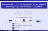 Results for the K0+ photoproduction off the proton in the ... · Results for the K0 + photoproduction o the proton in the energy range from threshold to 2250 MeV Oliver Jahn / Ralf