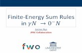 Finite-Energy Sum Rules in γN →ηN · •Finite-Energy Sum Rules analysis of →(𝜂, ) •Low-energy model predicts high-energy behavior •Information at the amplitude level