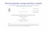 Electromagnetic energy density in shsong/8-EM energy density in metals.pdf · PDF fileElectromagnetic energy density in metals R. Ruppin, “Electromagnetic energy density in a dispersive