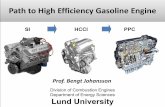 Path to High Efficiency Gasoline Engine · Path to High Efficiency Gasoline Engine . 2. Scania diesel engine running on gasoline. 0 2 4 6 8 10 12 14 20 25 30 35 40 45 50 55 60 Gross