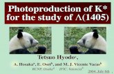 Photoproduction of K* for the study of Λ(1405)hyodo/publication/04_12Toyonaka.pdf · 1 Tetsuo Hyodoa, RCNP, Osakaa IFIC, Valenciab 2004, July 6th Photoproduction of K* for the study