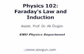 Physics 102: Faraday's Law and Induction · q B due to long straight wire carrying a current i: ... C. Keeping the orientation of the loop fixed and moving it along the field lines.
