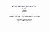Heavy Radiation Backgrounds in the LSBB · Heavy Radiation Backgrounds in the LSBB Tom Girard, Ana Fernandes, Miguel Felizardo Advanced Detectors Group Centro de Física Nuclear Universidade