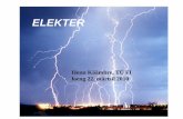 ELEKTER - utplantphys.ut.ee/oppetoo/fuusika_alused/lisa/2010-HK-Elekter.pdf · Elektriõpetus Jaguneb laias laastus elektrostaatikaks, mis käsitleb paigaliste elektrilaengute vastastikmõju