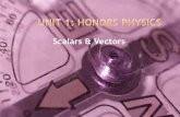 Scalars & Vectors 1_scalar_vector...Vectors can be represented by words “Take your team 2 ‘clicks’ (km) north” “US Air 45, new course 30o at 500 mph.” Vectors can be represented