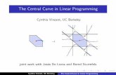 The Central Curve in Linear ProgrammingThe Central Curve in Linear Programming Cynthia Vinzant, UC Berkeley! joint work with Jesus De Loera and Bernd Sturmfels Cynthia Vinzant, UC
