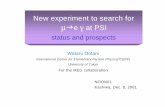 New experiment to search for µge γ at PSI · 2013-02-14 · Wataru Ootani ICEPP, Univ. of Tokyo NOON2001, Kashiwa, Dec. 8, 2001 Wataru Ootani International Center for Elementary