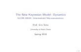 The New Keynesian Model: Dynamicsesims1/new_keynesian_dynamics_sp2018.pdfDynamics I The New Keynesian model is a special case of the neoclassical model { we simply swap labor demand