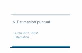 Curso 2011-2012 Estadística - UPM · Estimación puntual 5 Histograma para Espesor Espesor f r e c u e n c ia 230 235 240 245 250 255 260 0 10 20 30 40