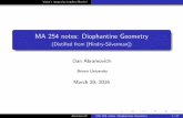 MA 254 notes: Diophantine Geometry - Brown abrmovic/MA/s1516/254/MA254-Mordell-Vojta.pdf Vojta’s inequality implies Mordell MA 254 notes: Diophantine Geometry (Distilled from [Hindry-Silverman])