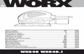 WX646 WX646 - WORXRemove the plug from the socket before carrying out any adjustment, servicing or maintenance. Your power tool requires no additional lubrication or maintenance. There