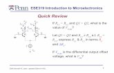 Quick Review - Penn Engineeringese319/Lecture_Notes/... · ESE319 Introduction to Microelectronics 2008 Kenneth R. Laker updated 02Nov10 KRL 9 NOTES A pnp current mirror (source)