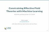 Constraining Effective Field Theories with Machine Learning · Constraining Effective Field Theories with Machine Learning ATLAS ML workshop, October 15-17 2018 Gilles Louppe g.louppe@uliege.be