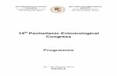 th Panhellenic Entomological Congress Programme · 2013-10-02 · 15th Panhellenic Entomological Congress Programme 22 – 25 October 2013 KAVALA. ORGANIZING COMMITTEE ... Stefanos