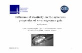 Influence of elasticity on the syneresis properties of ... · Syneresis of k-car is controlled by elas ticity rather than the gel composition but elasticity is not the only para meter