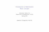Introduction to Optimization: Basic conceptswotaoyin/zjuopt/ZJU_opt_Lec1_basics_of_optimization.pdf · Introduction to Optimization Basic concepts Instructor: Wotao Yin Department