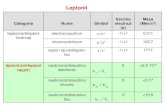 Leptonii - Babeș-Bolyai Universitydgrig/cursuri/pe/curs5.pdf2 Leptonii neutri (neutrinii) Neutrino sau neutrin; particulă elementară neutră, din familia leptonilor, cu spinul 1/2