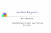 Analisis Regresi 1 - IPB University berganda dengan notasi matriks Model Regresi Linier dengan 2 peubah penjelas Model Regresi Linier Berganda Dengan notasi matriks dapat dituliskan