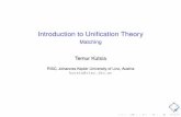 Introduction to Uniﬁcation Theory · Introduction to Uniﬁcation Theory Matching Temur Kutsia RISC, Johannes Kepler University of Linz, Austria kutsia@risc.jku.at