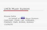 LHCb Muon System LHCb Muon System.pdf · LHCb Muon System Alessia Satta on behalf of LHCb Muon System: CAGLIARI, CERN, LNF, FERRARA, FIRENZE, PNPI, ROMAI, ROMAII 13/09/05