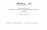 Kangourou Mathematics Competition 2015 · PDF file Thales Foundation Cyprus P.O. Box 28959, CY2084 Acropolis, Nicosia, Cyprus Kangourou Mathematics Competition 2015 Pre-Ecolier Level