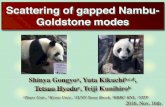 Scattering of gapped Nambu- Goldstone modes · 2016, Nov. 16th 1 Scattering of gapped Nambu-Goldstone modes Shinya Gongyoa, Yuta Kikuchib,c,d, Tetsuo Hyodoe, Teiji Kunihirob aTours