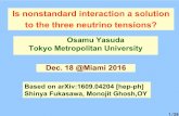 Is nonstandard interaction a solution to the three ... Is nonstandard interaction a solution to the three neutrino tensions? Osamu Yasuda. Tokyo Metropolitan University. ... m 21 8