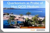 Quarkonium as Probe of Hot QCD Medium · 2013-01-31 · Ágnes Mócsy, XQCD July 18-20 2011, San Carlos, Mexico What We Know from Lattice 3 Deconfinement Color screening F 1(r,T)[GeV]