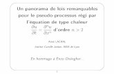 @u nu d'ordre n > 2 @t @xn - Claude Bernard University Lyon 1math.univ-lyon1.fr/~alachal/exposes/transp_pseudo_proc_2008.pdf · Un panorama de lois remarquables pour le pseudo-processus