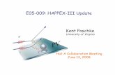 HAPPEX-III Update Paschkehallaweb.jlab.org/.../talks/Paschke_HAPPEX-III_Update.pdf · 2008-06-13 · Kent Paschke – University of Virginia Hall A Collab Mtg. June 13, 2008 Simple